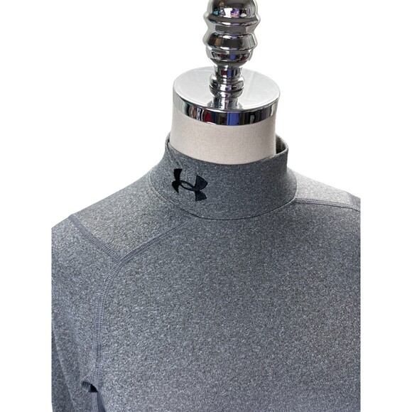 Under Armor Sweatshirt Women's Size XS Gray Compression Cold Gear Turtle Neck - Picture 4 of 7